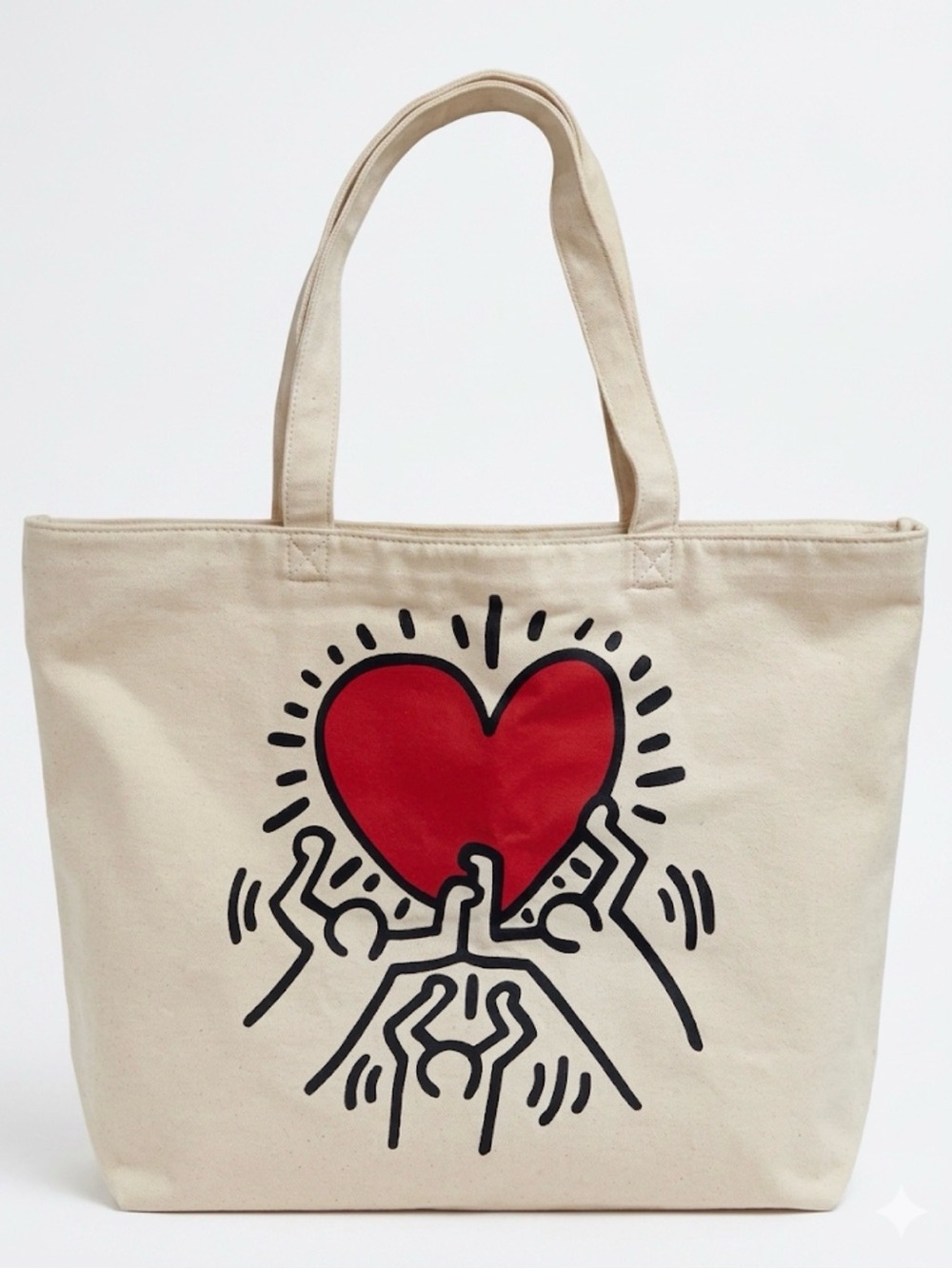 RARE Keith Haring "Holding Heart" tote bag LIMITED EDITION 2014 women's summer